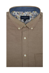 Chemise Oxford facile d'entretien Icaria en marron latte