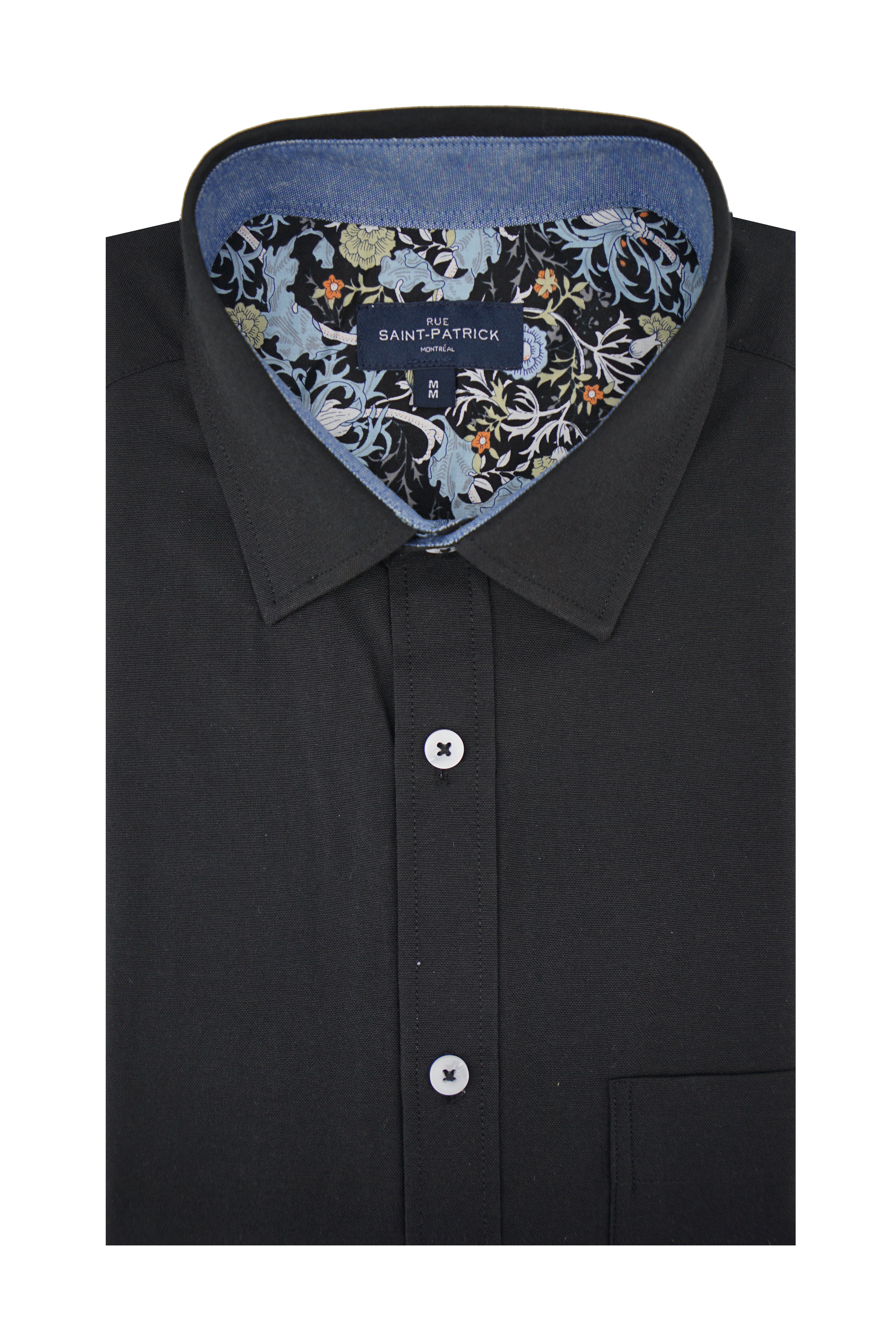 Monterrey Easy-Care Oxford Short Sleeve Shirt Shirt in Black