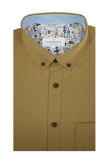 Chemise Oxford Mendoza facile d'entretien en caramel