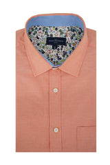 Chemise Oxford à manches courtes Seychelles Easy Care en corail