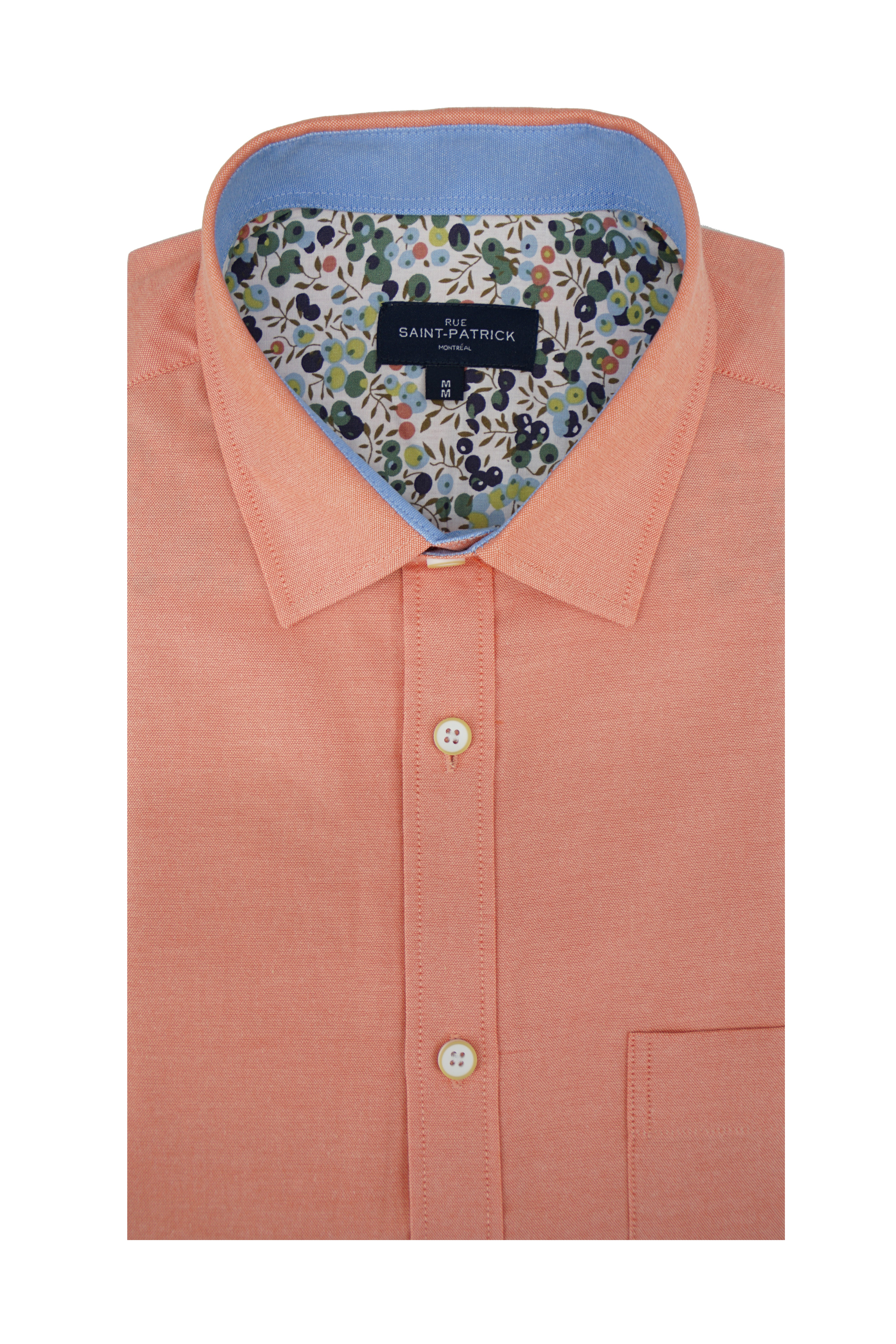 Chemise Oxford à manches courtes Seychelles Easy Care en corail