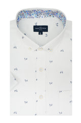 Chemise à manches courtes facile d'entretien Genoa en blanc