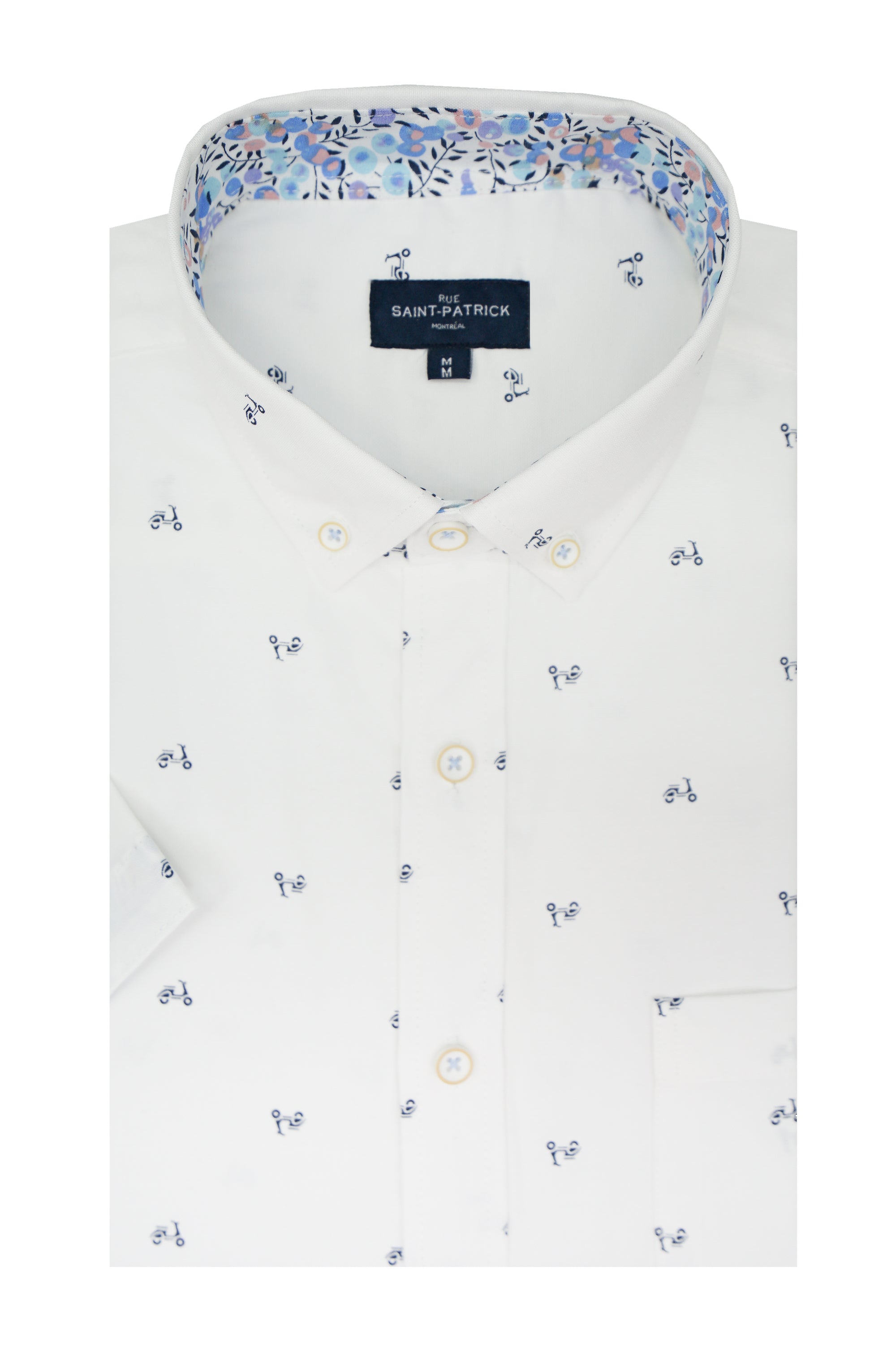 Chemise à manches courtes facile d'entretien Genoa en blanc