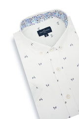 Chemise à manches courtes facile d'entretien Genoa en blanc