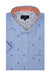 Seville Easy-Care Short Sleeve Shirt in Airforce Blue featuring a Sailboat Print