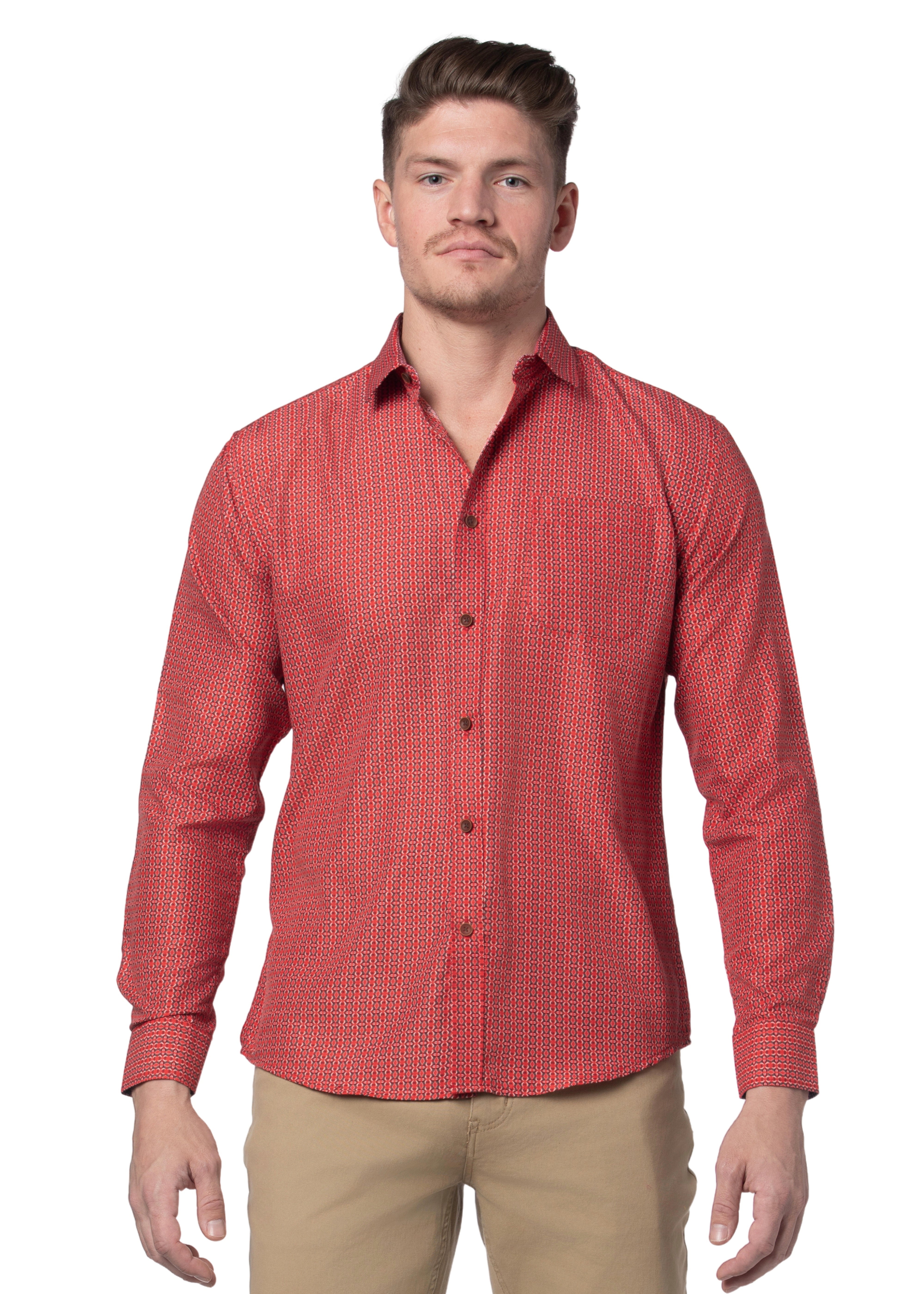 Chemise Lublin rouge cramoisi