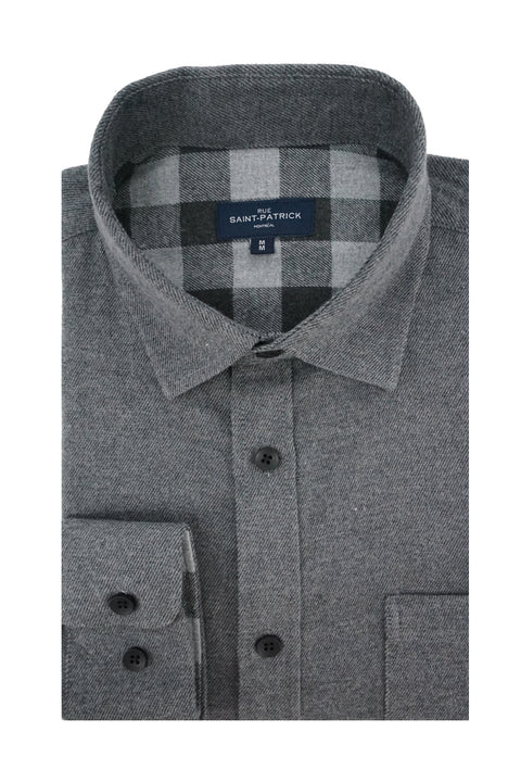 Snowdon Stretch Twill Shirt in Dark Grey