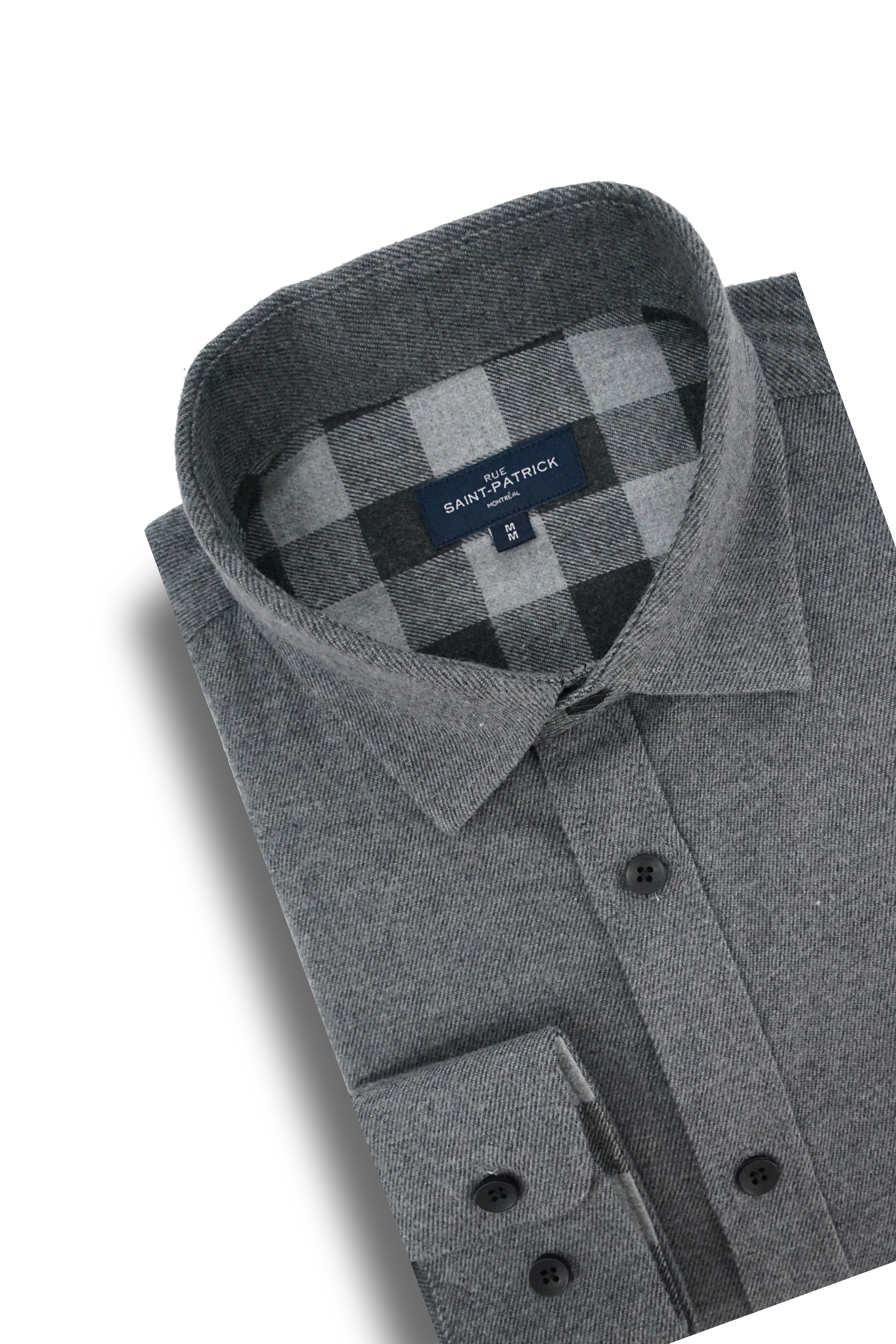 Snowdon Stretch Twill Shirt in Dark Grey