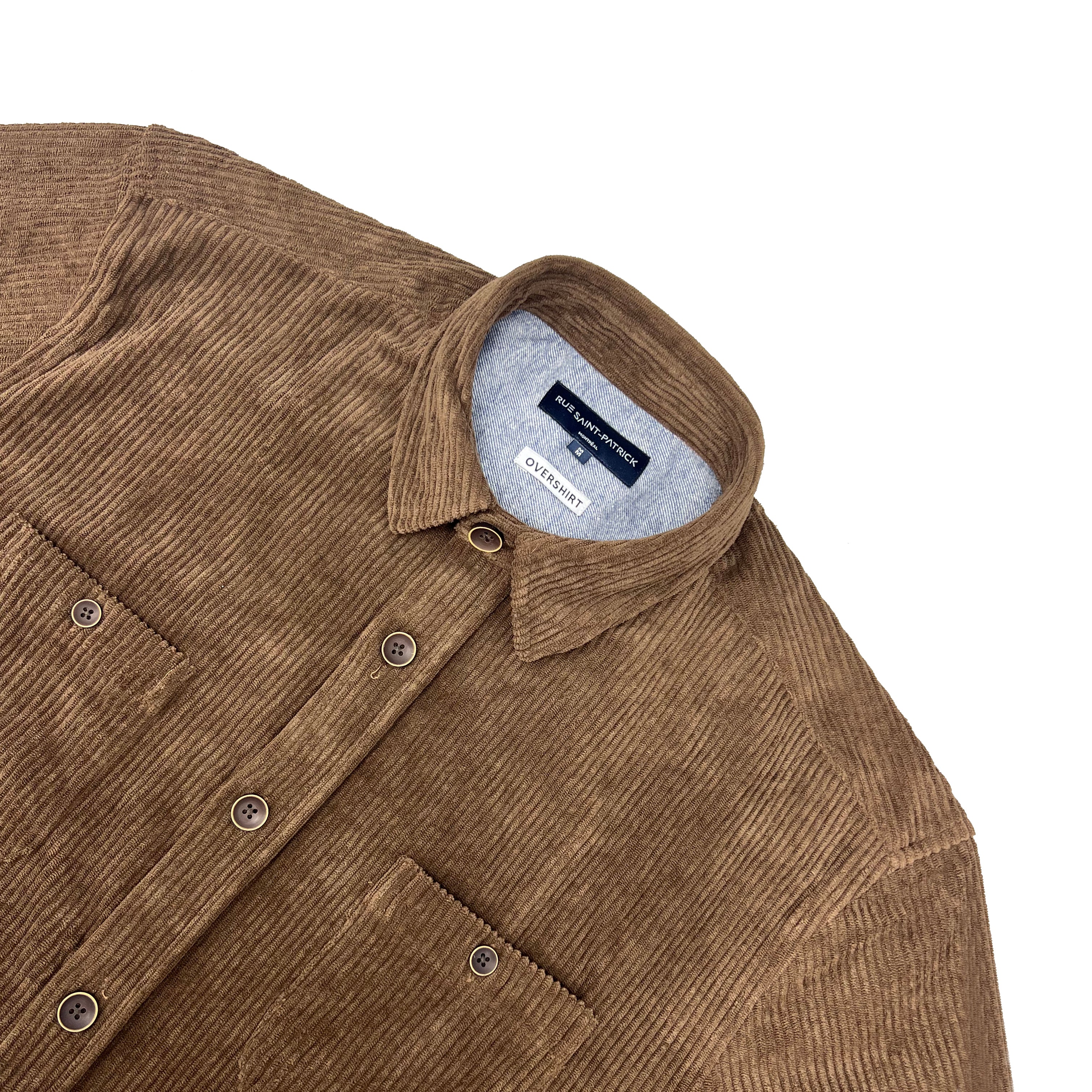 Edmonton Corduroy Overshirt in Dark Mocha
