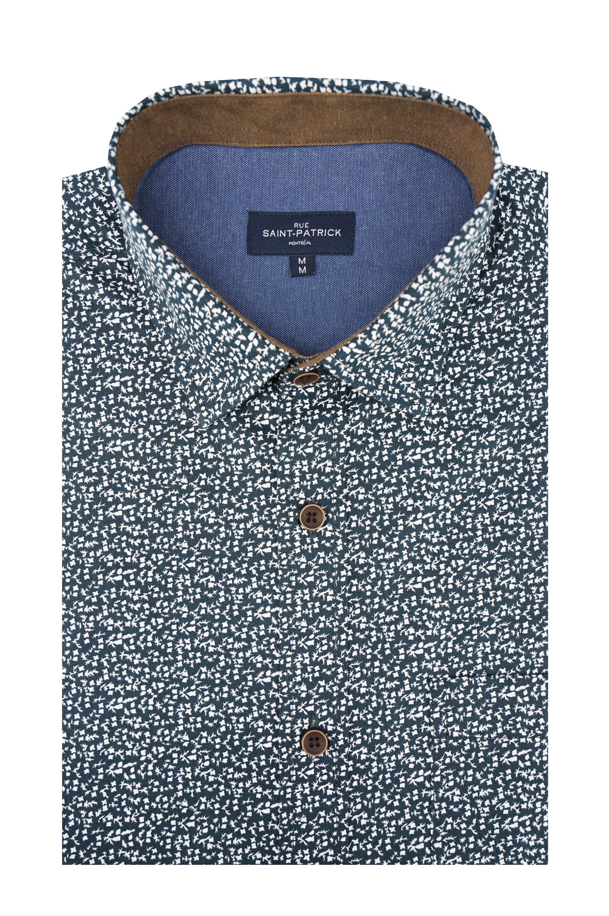 Chemise en popeline Essen en bleu nuit