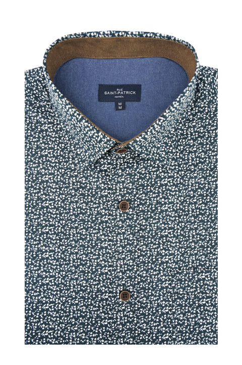 Essen Poplin Shirt in Midnight Blue