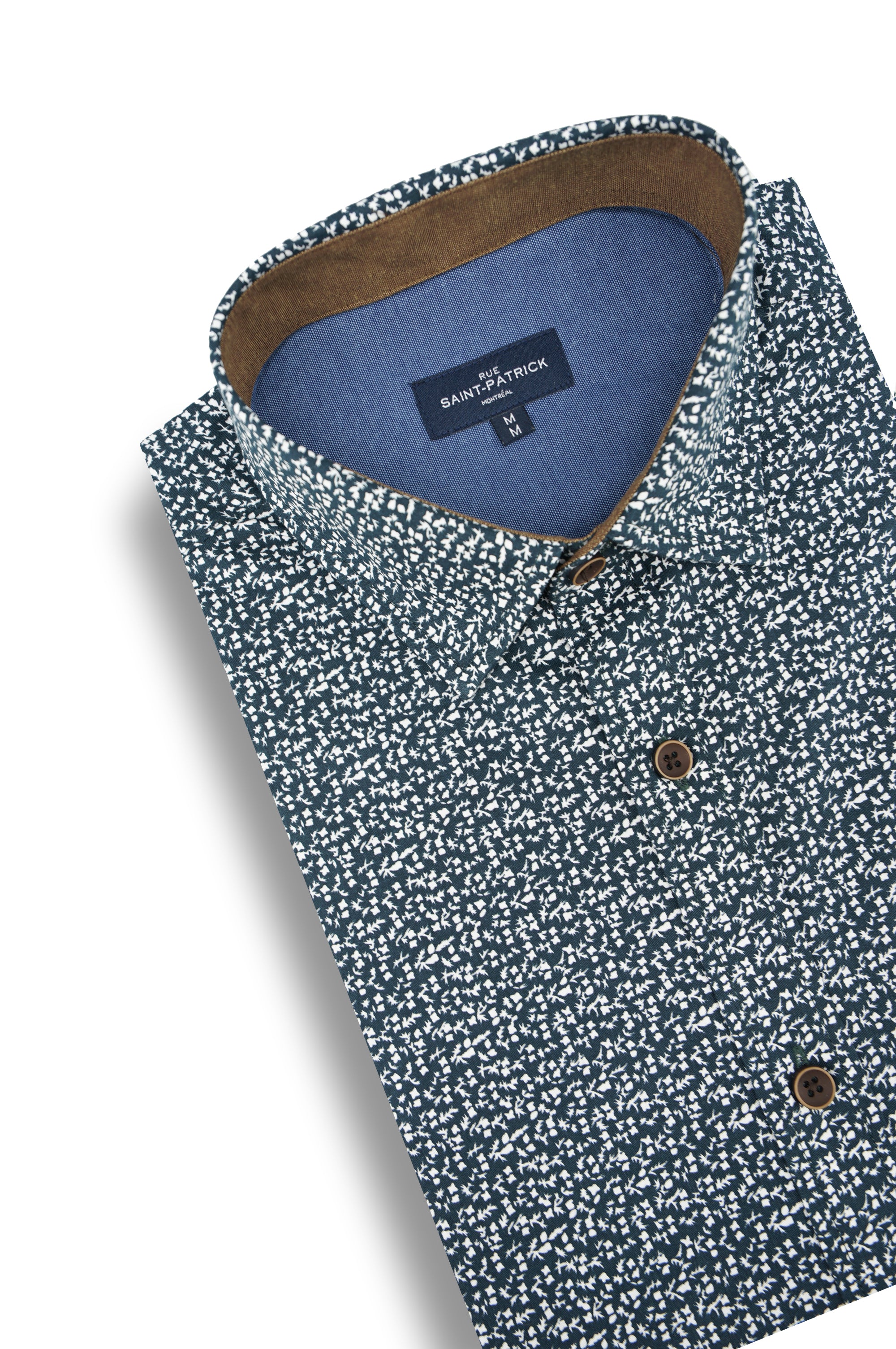 Chemise en popeline Essen en bleu nuit