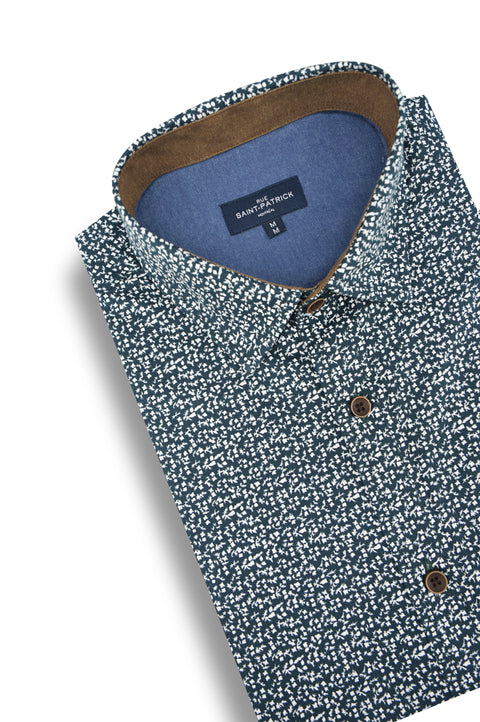 Essen Poplin Shirt in Midnight Blue