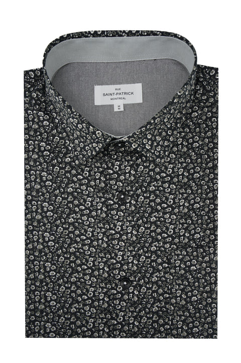 Aachen Poplin Shirt in Charcoal