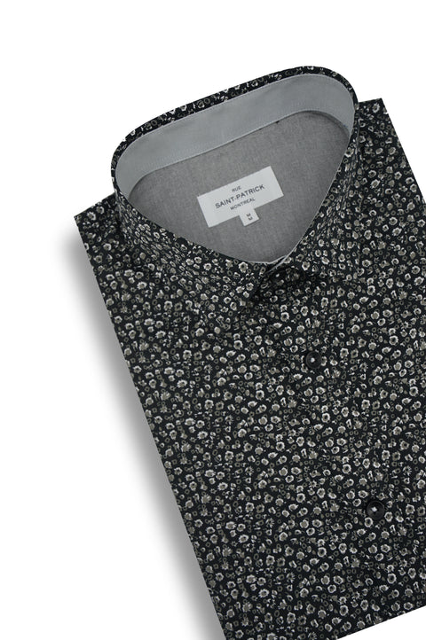 Aachen Poplin Shirt in Charcoal