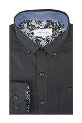 Chemise à manches longues en lin Leggananny en noir