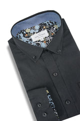 Chemise à manches longues en lin Leggananny en noir