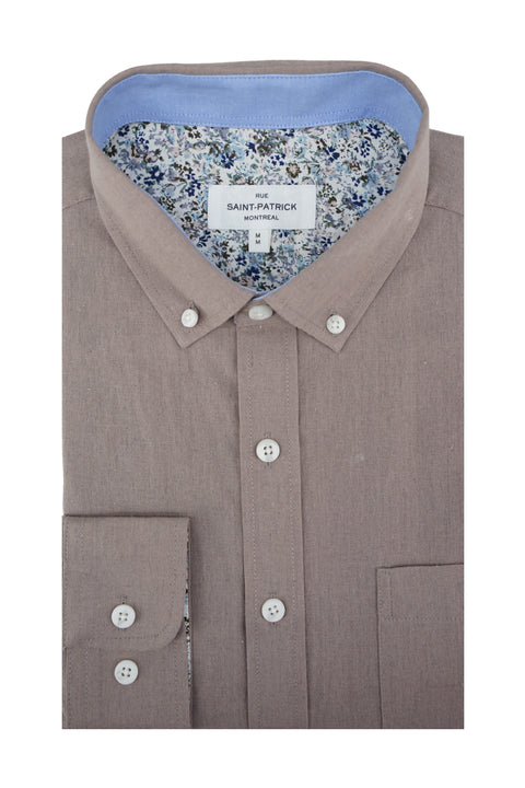 Meath Linen Long Sleeve Shirt in Lilac