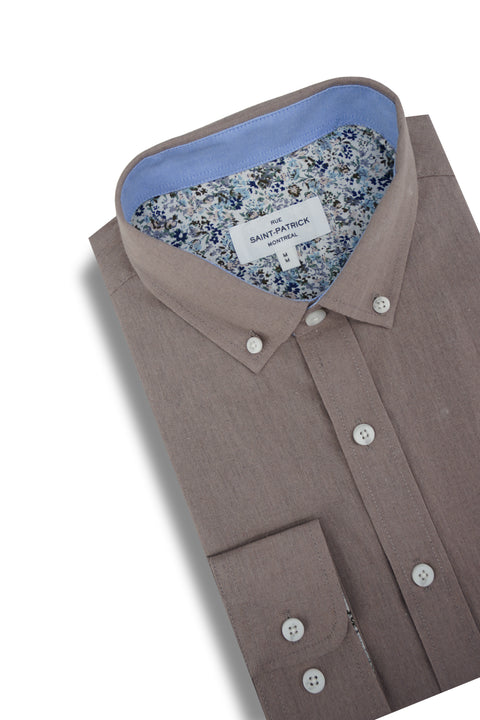 Meath Linen Long Sleeve Shirt in Lilac