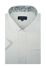 Withernsea Linen Blend Short Shirt in White