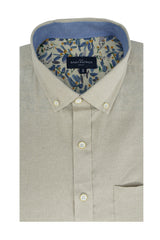 Mowbray Linen Blend Short Sleeve Shirt in Natural