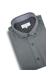 Chemise Oxford extensible Carlow en gris granit