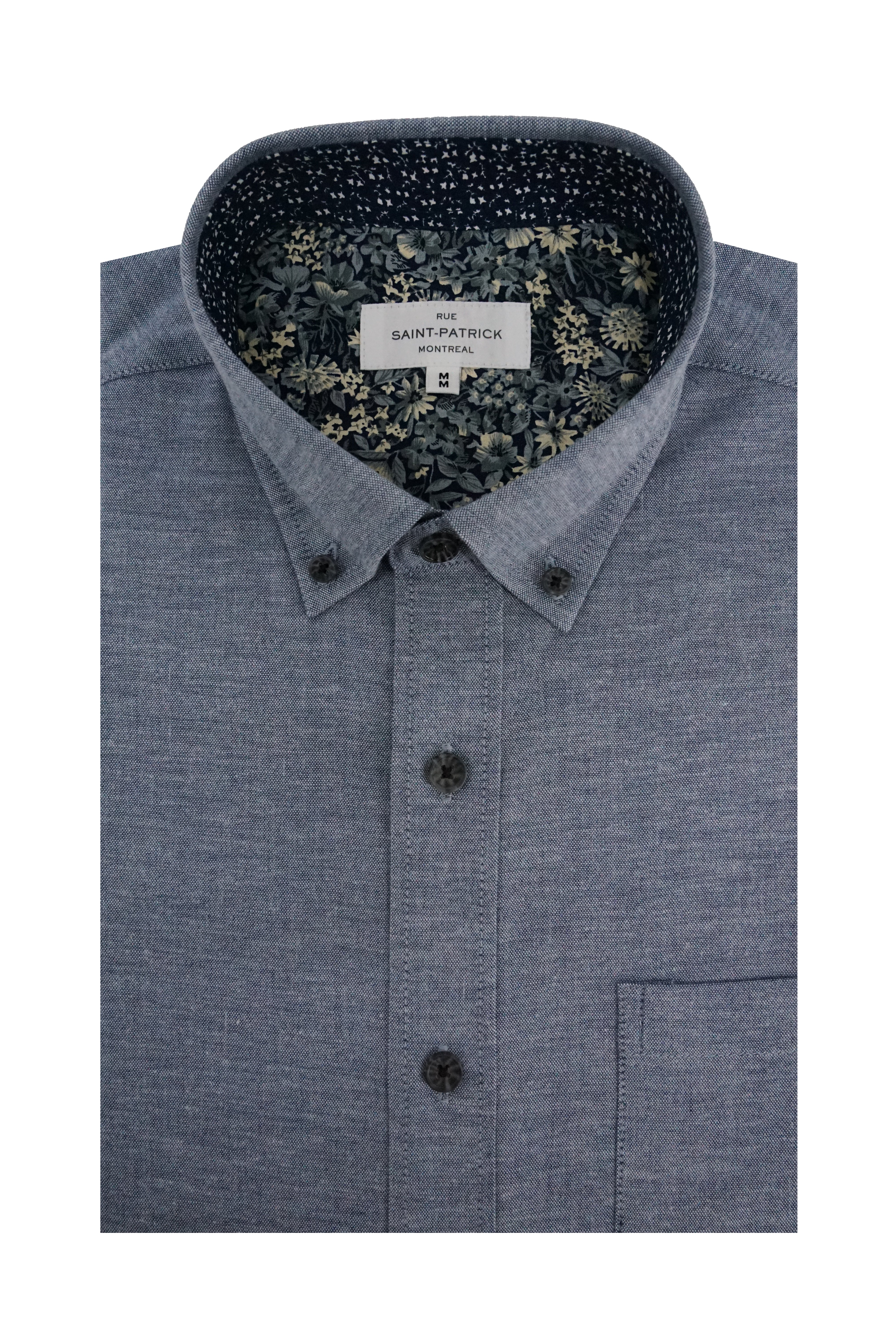 Winchester Stretch Oxford Shirt in Slate Blue