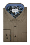 Chemise Oxford extensible Kinvara en taupe