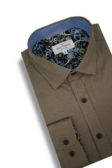 Chemise Oxford extensible Kinvara en taupe