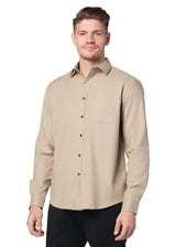 Kensington Stretch Oxford Shirt in Sandcastle