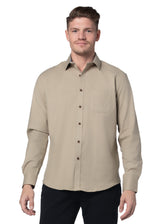 Kensington Stretch Oxford Shirt in Sandcastle