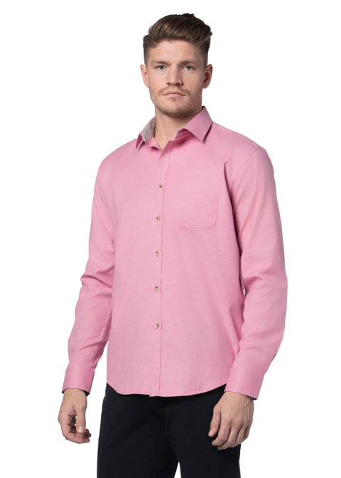 Leighton Stretch Oxford Shirt in Soft Rose