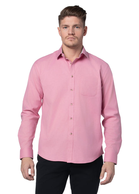 Leighton Stretch Oxford Shirt in Soft Rose