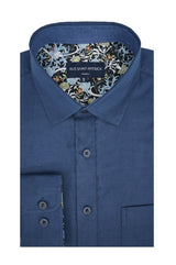 Chemise Oxford extensible Castleton en bleu nuit