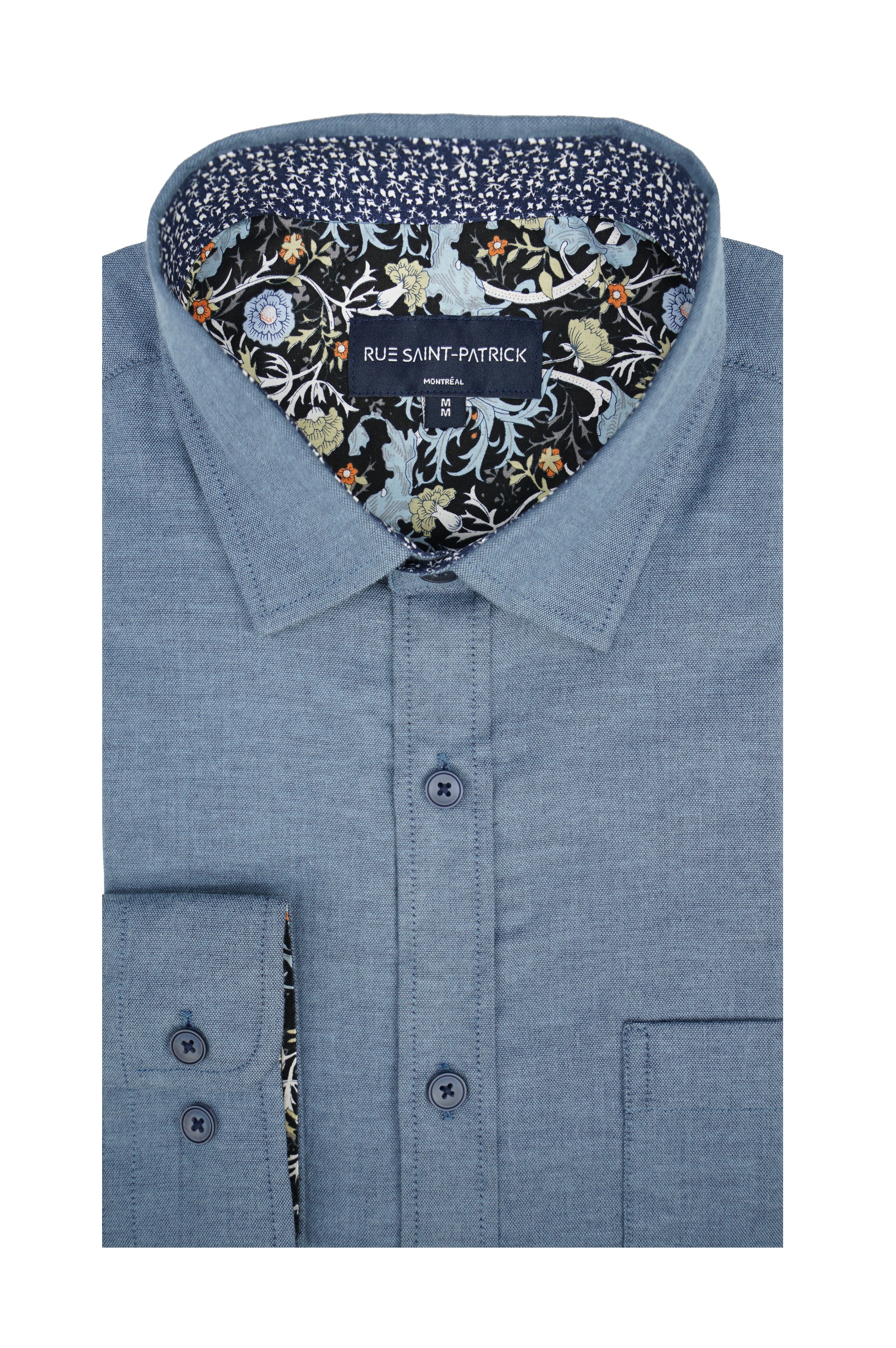 Chemise Oxford extensible Athenry en bleu égéen