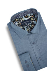Chemise Oxford extensible Athenry en bleu égéen