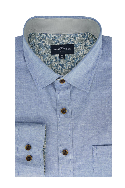 Waterford Stretch Oxford Shirt in Uranian Blue
