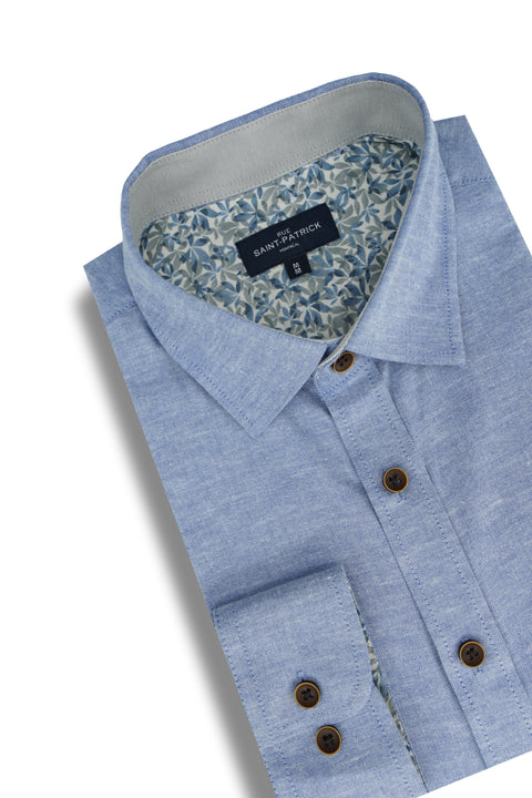 Waterford Stretch Oxford Shirt in Uranian Blue