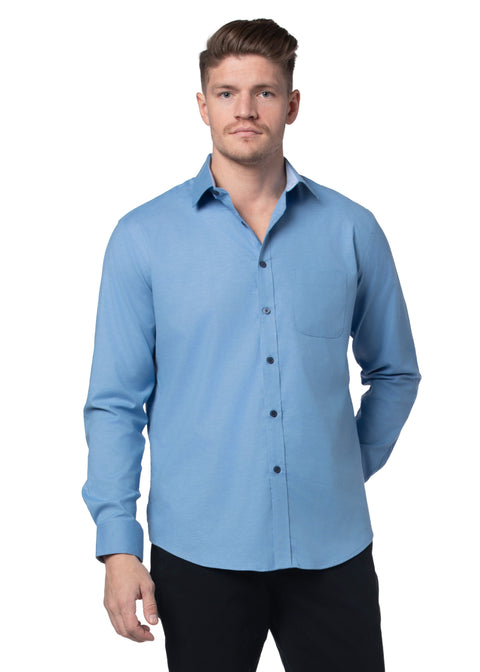 Avondale Stretch Oxford Shirt in Cornflower Blue