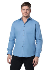 Avondale Stretch Oxford Shirt in Cornflower Blue