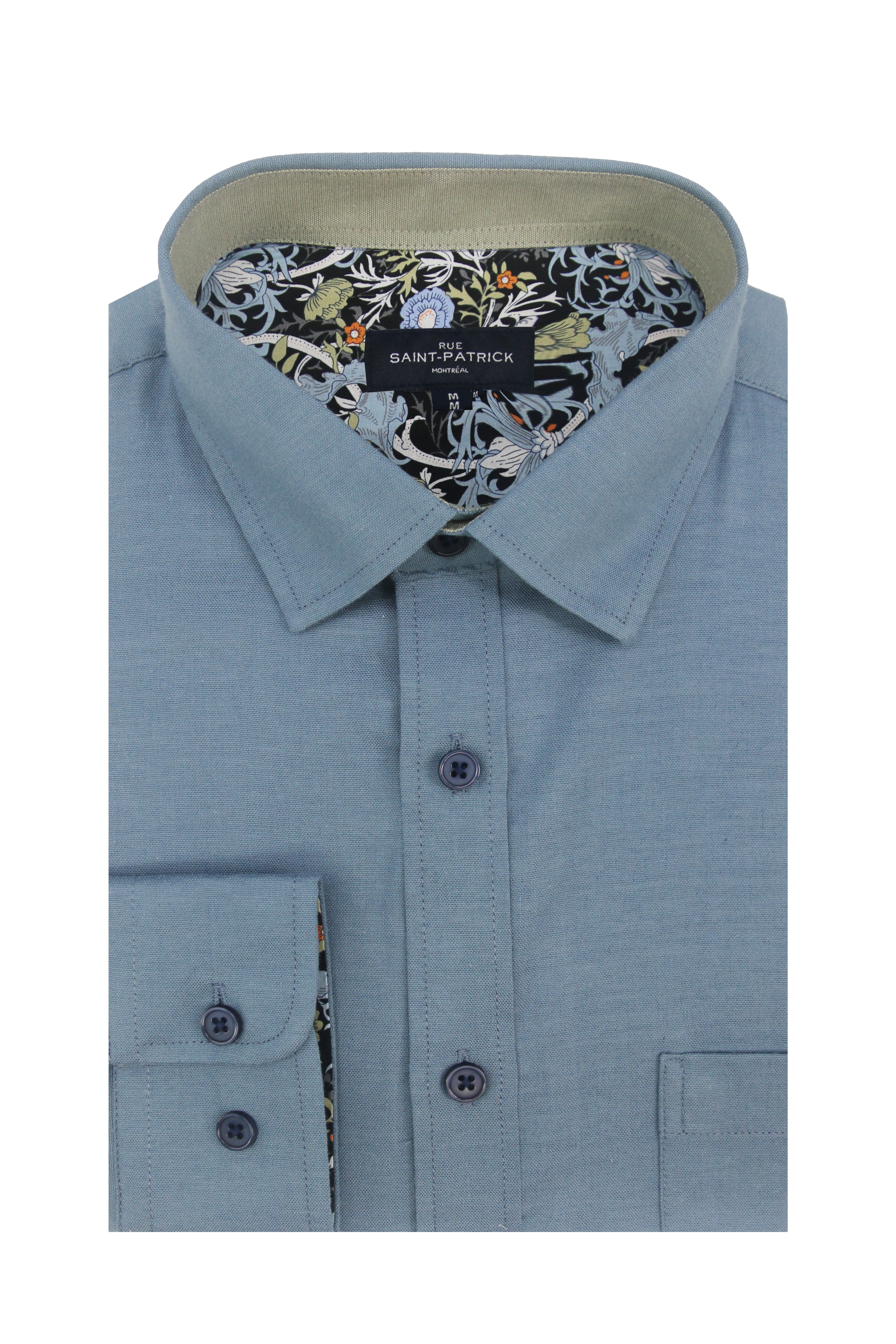 Antrim Stretch Oxford Shirt in Bluestone