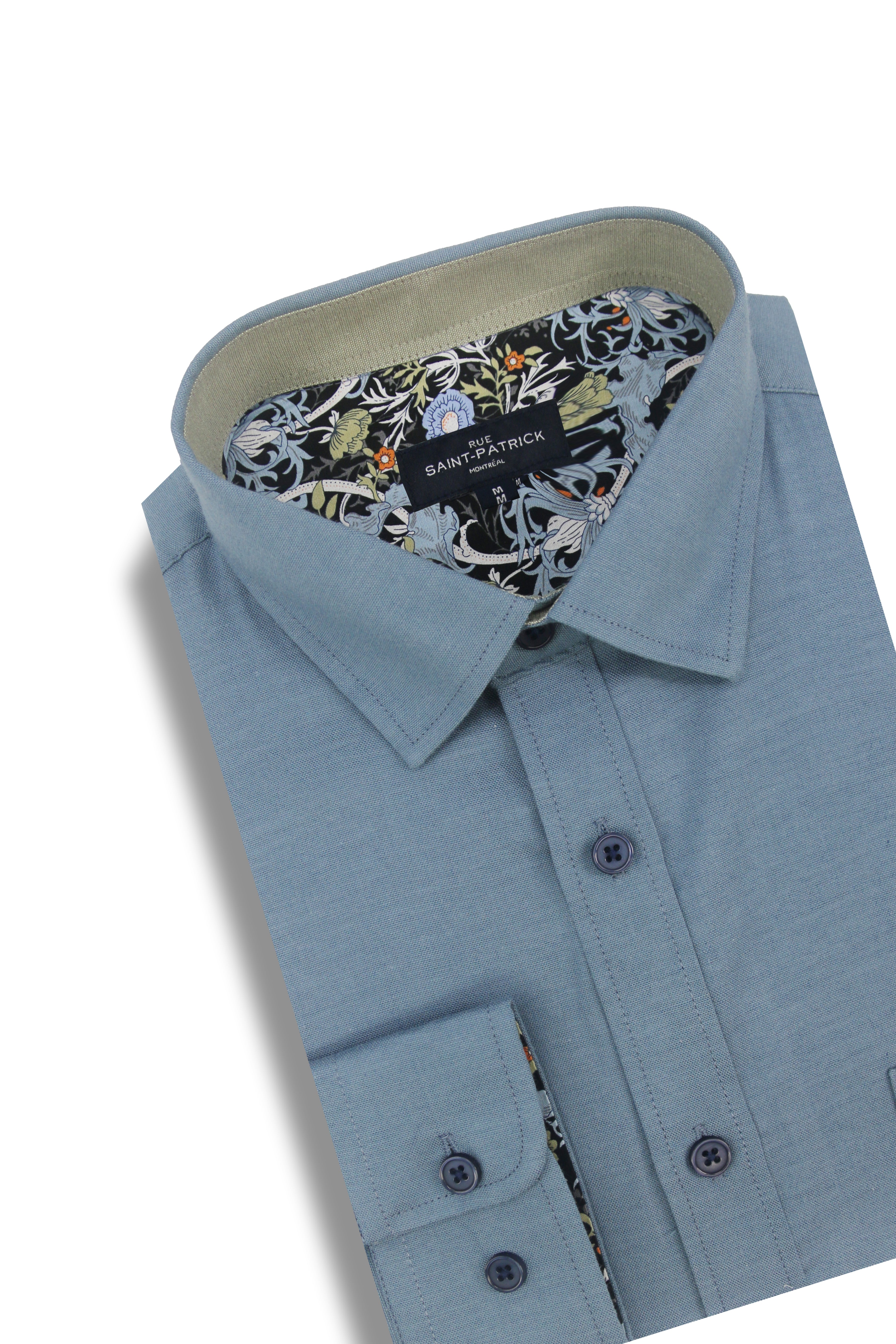 Antrim Stretch Oxford Shirt in Bluestone