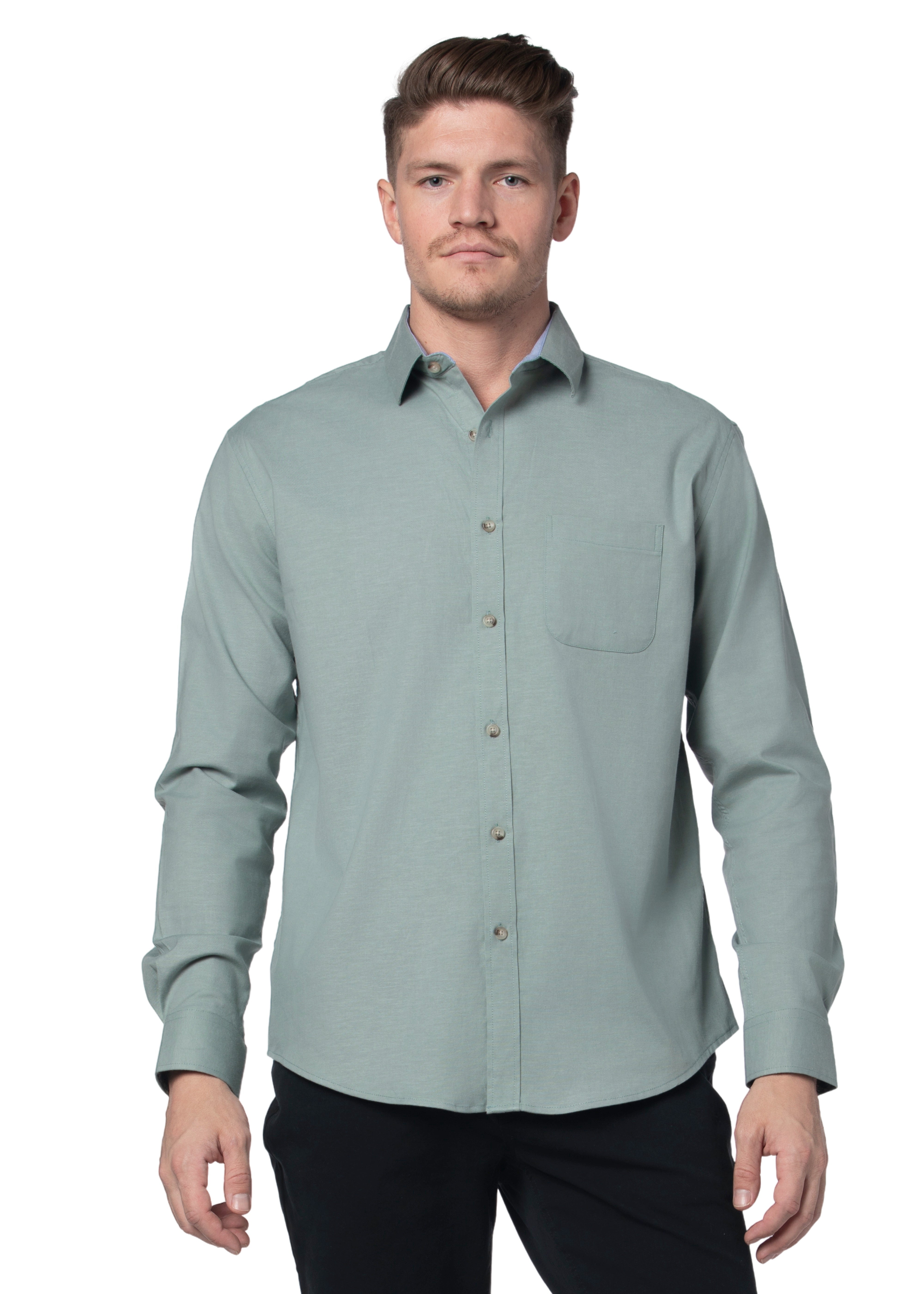 Chemise Oxford extensible Guildford en Aqua Scutum