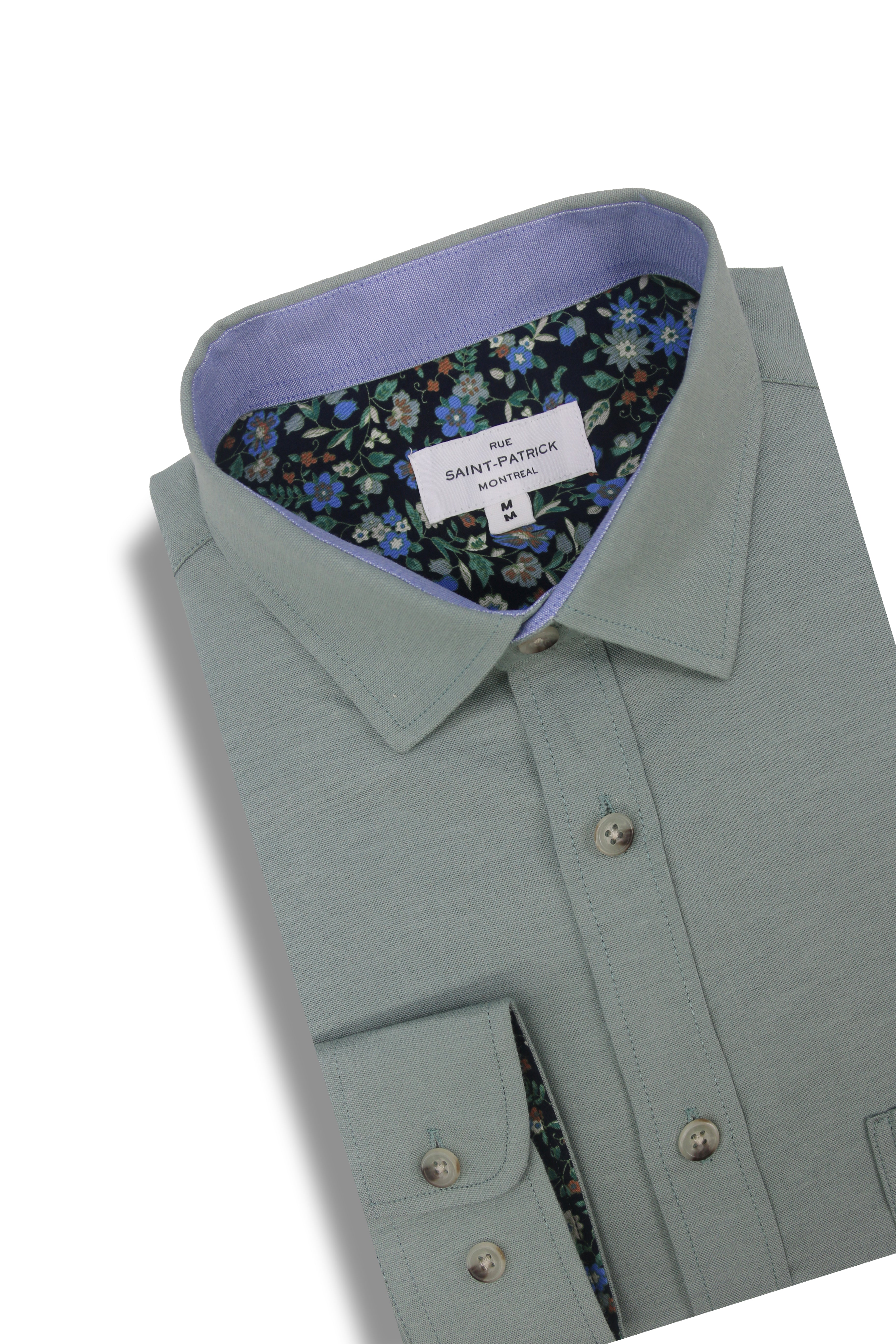 Guildford Stretch Oxford Shirt in Aqua Scutum
