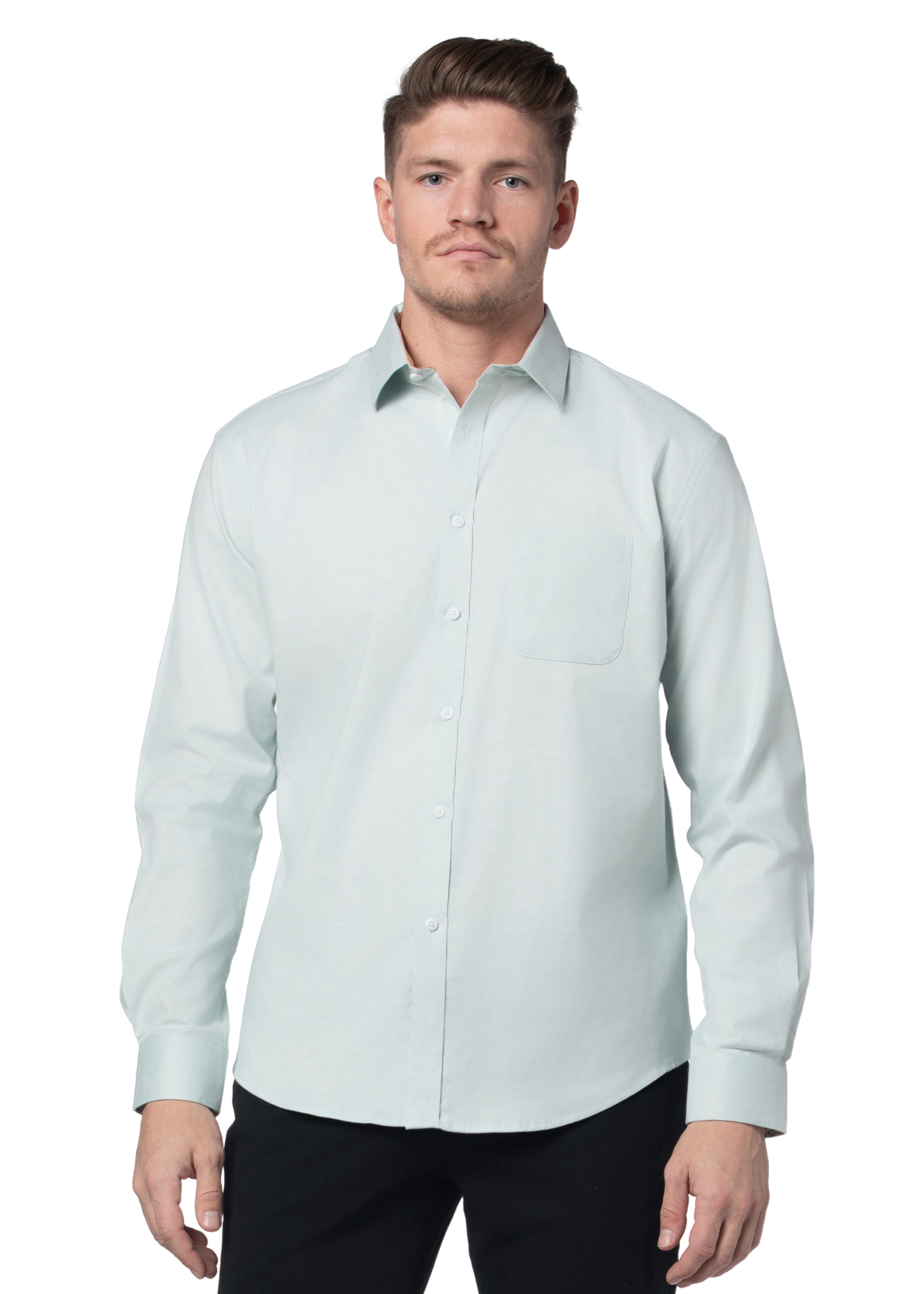 Chemise Oxford extensible Stafford bleu ciel