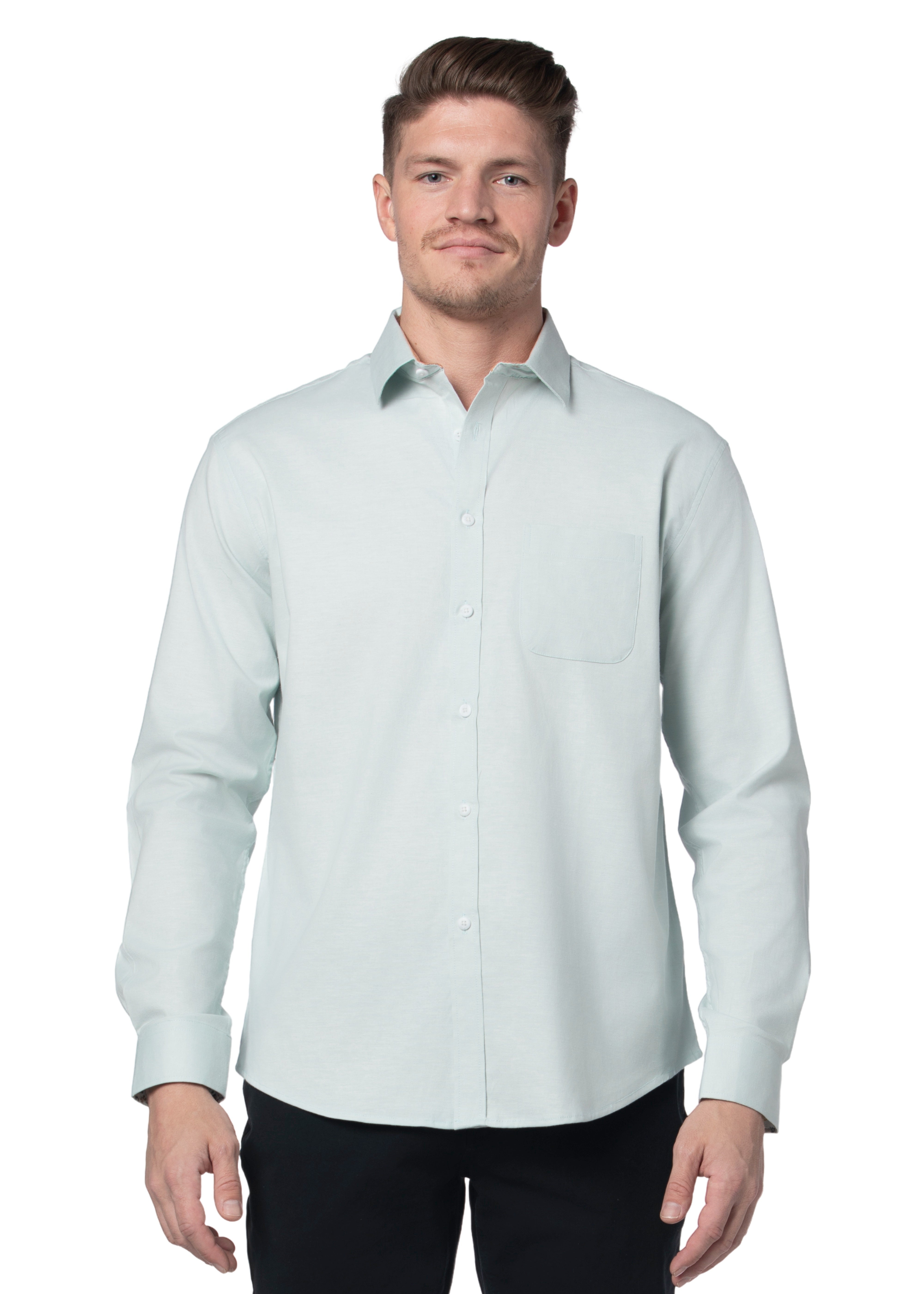 Chemise Oxford extensible Stafford bleu ciel