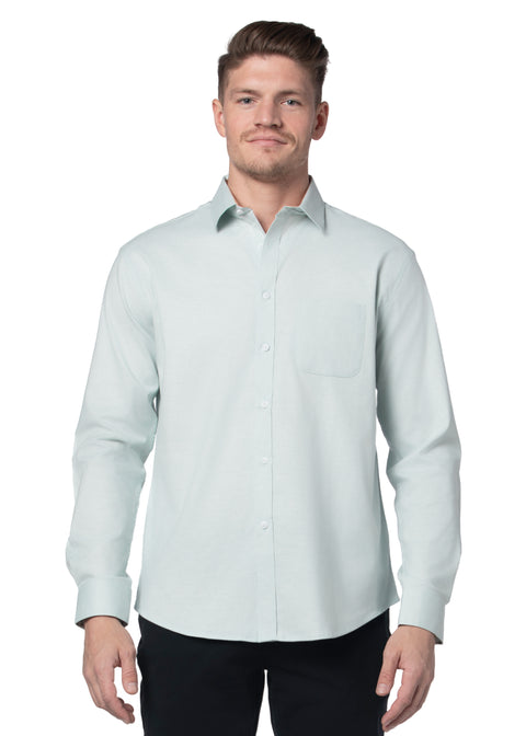 Stafford Stretch Oxford Shirt in Sky Blue