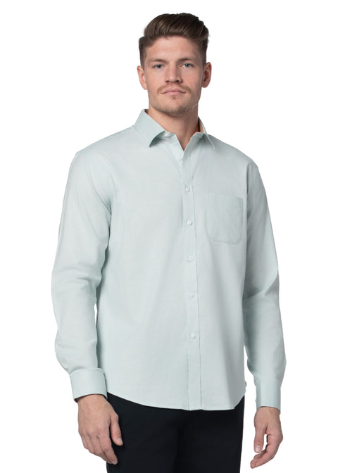 Stafford Stretch Oxford Shirt in Sky Blue