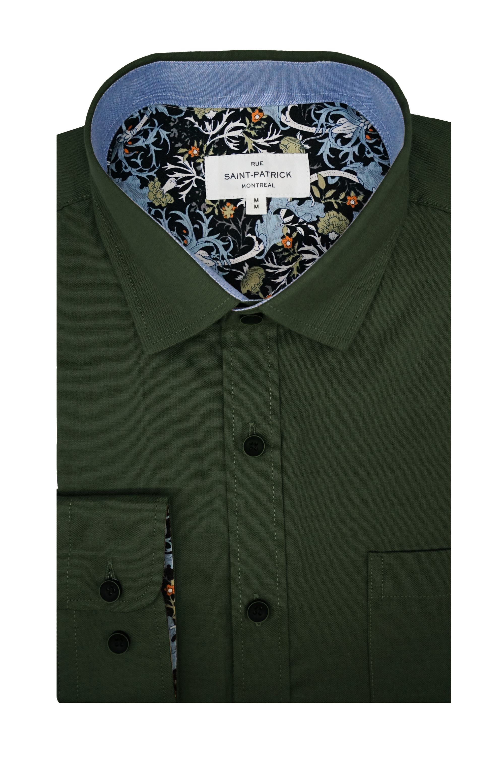 Antrim Stretch Oxford Shirt in Dark Green