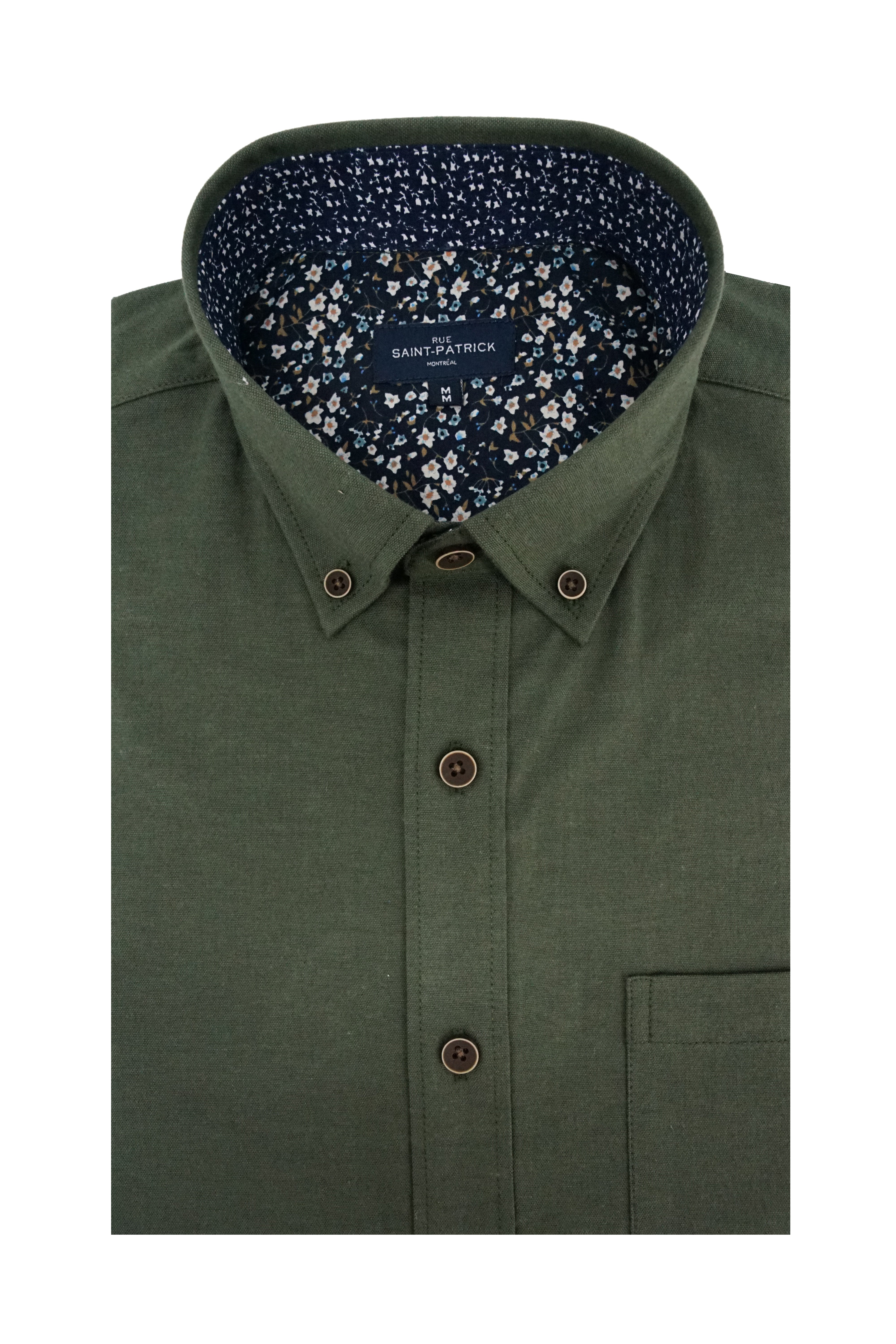 Chemise Oxford extensible Leicester en genévrier